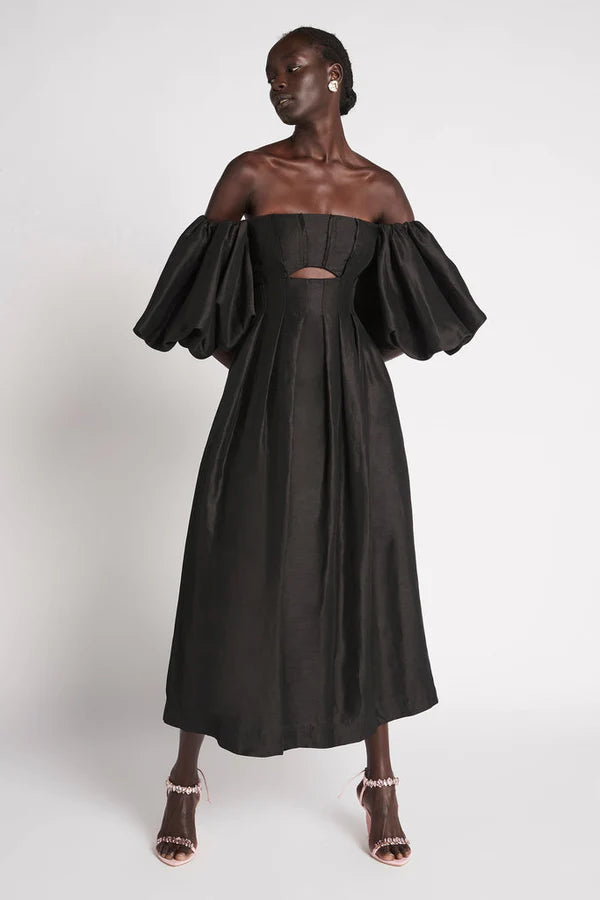 Eugenie Off Shoulder Midi Dress